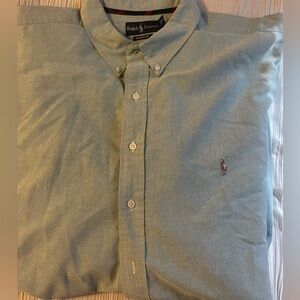 Ralph Lauren mens classic fit mint green oxford long sleeve shirt‎ size 4XLT